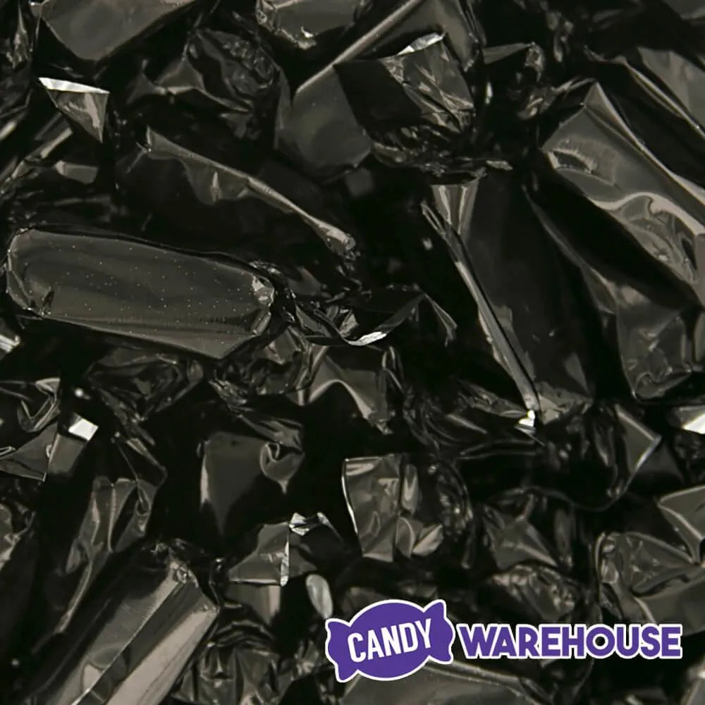 Foiled Caramel Candy - Black: 180-Piece Bag