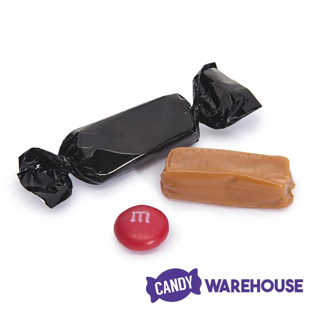 Foiled Caramel Candy - Black: 180-Piece Bag