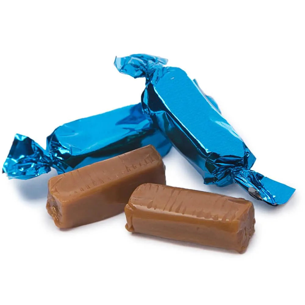 Foiled Caramel Candy - Blue: 180-Piece Bag