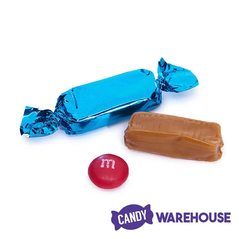 Foiled Caramel Candy - Blue: 180-Piece Bag