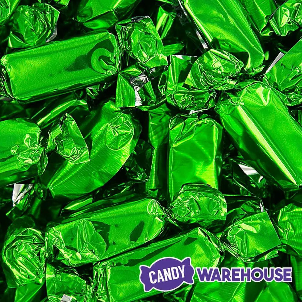 Foiled Caramel Candy - Green: 180-Piece Bag