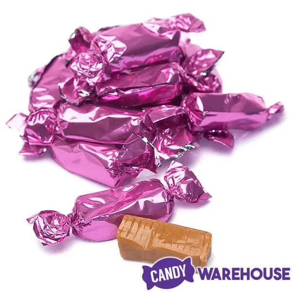 Foiled Caramel Candy - Hot Pink: 180-Piece Bag