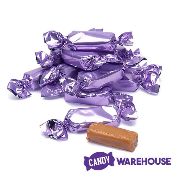 Foiled Caramel Candy - Lavender: 180-Piece Bag