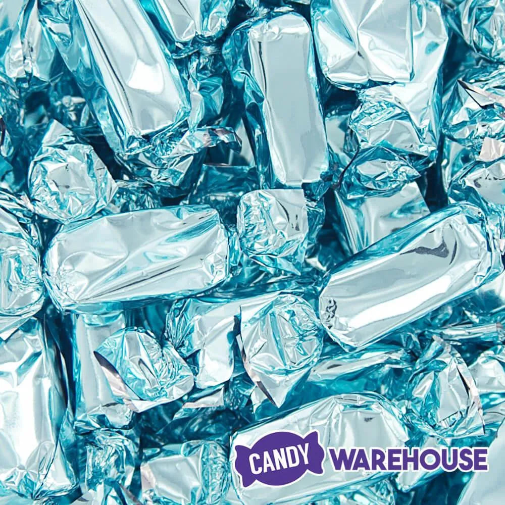 Foiled Caramel Candy - Light Blue: 180-Piece Bag