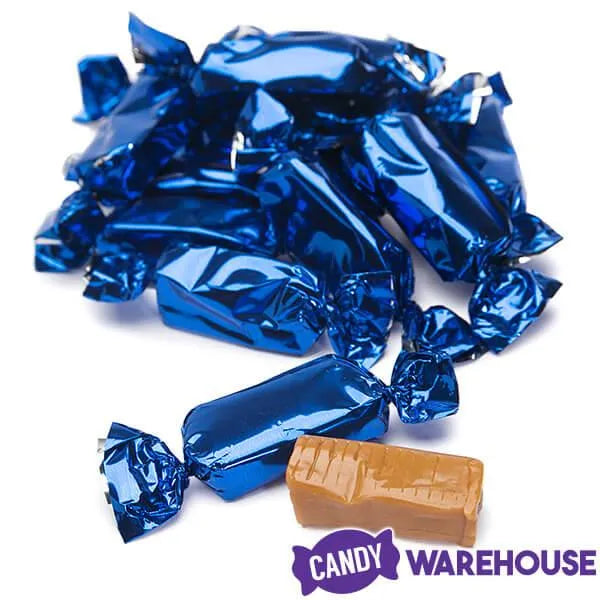 Foiled Caramel Candy - Navy Blue: 180-Piece Bag