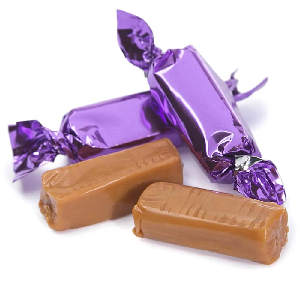 Foiled Caramel Candy - Purple: 180-Piece Bag