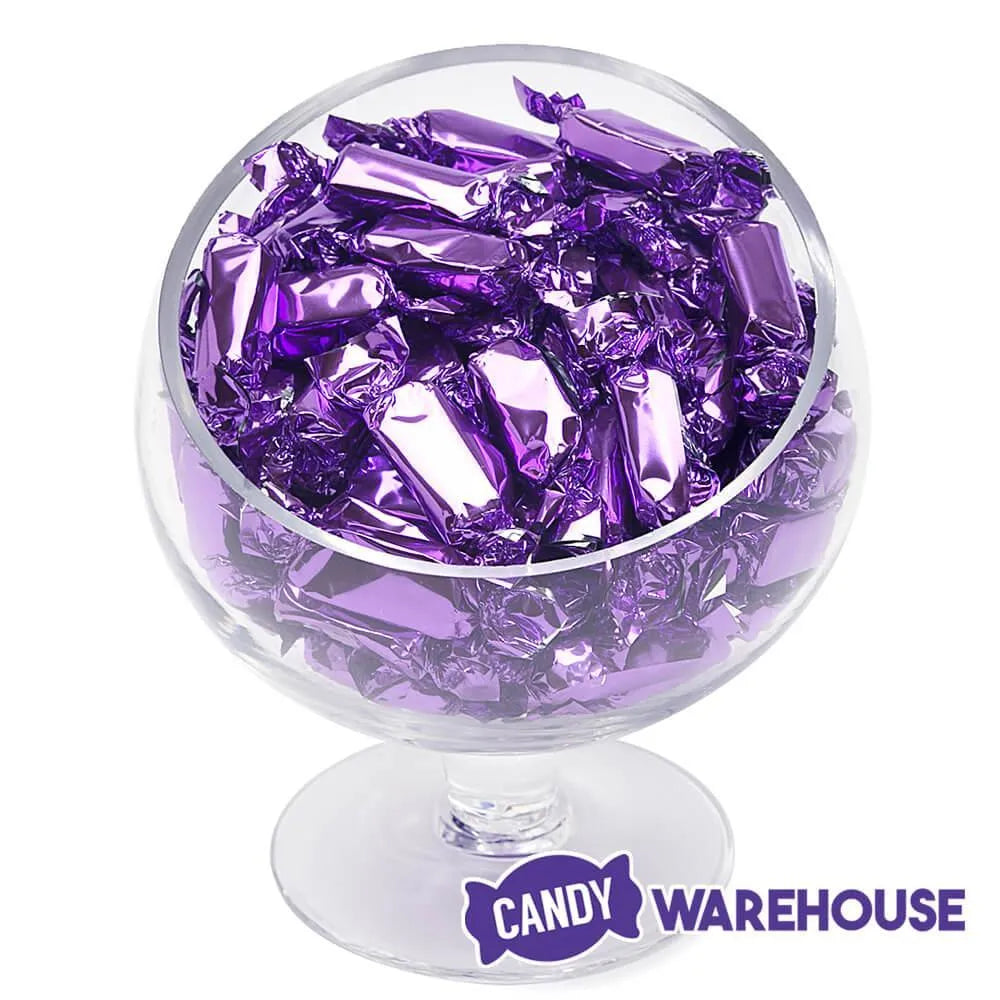 Foiled Caramel Candy - Purple: 180-Piece Bag