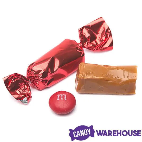 Foiled Caramel Candy - Red: 180-Piece Bag