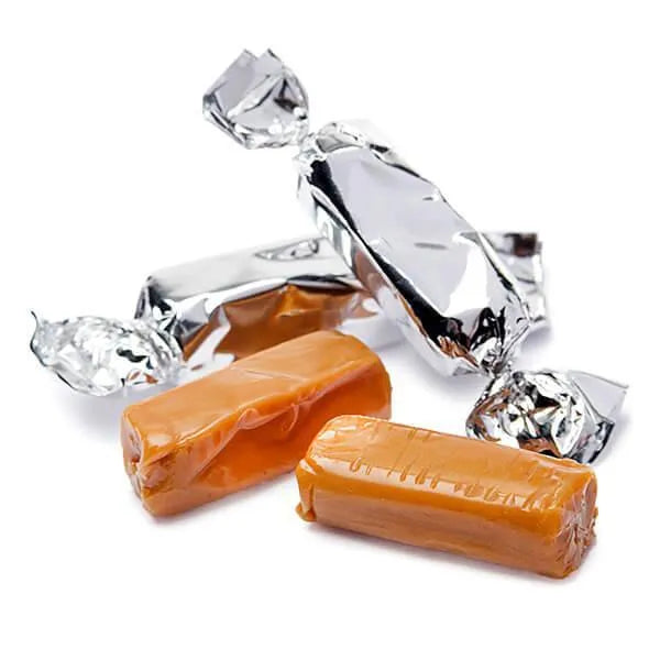 Foiled Caramel Candy - Silver: 180-Piece Bag