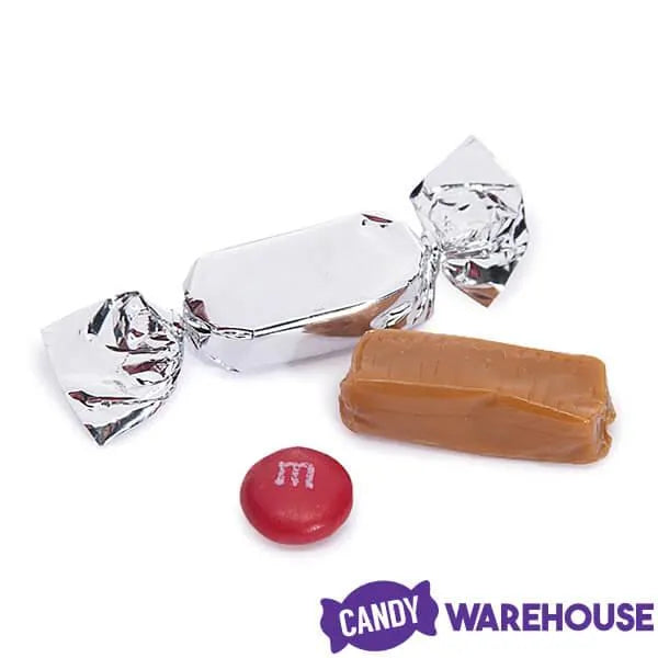 Foiled Caramel Candy - Silver: 180-Piece Bag