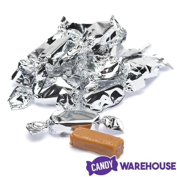 Foiled Caramel Candy - Silver: 180-Piece Bag