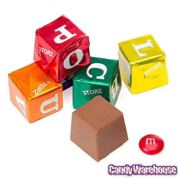 Foiled Chocolate and Hazelnut ABC Blocks Candy: 145-Piece Tub