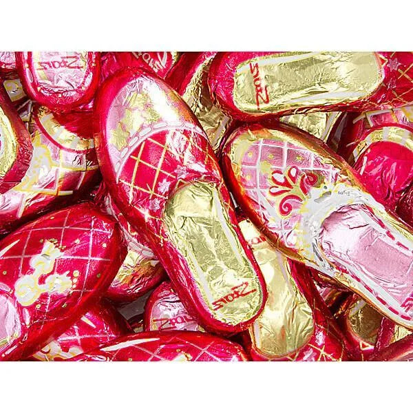 Foiled Chocolate Ballet Slippers: 100-Piece Tub