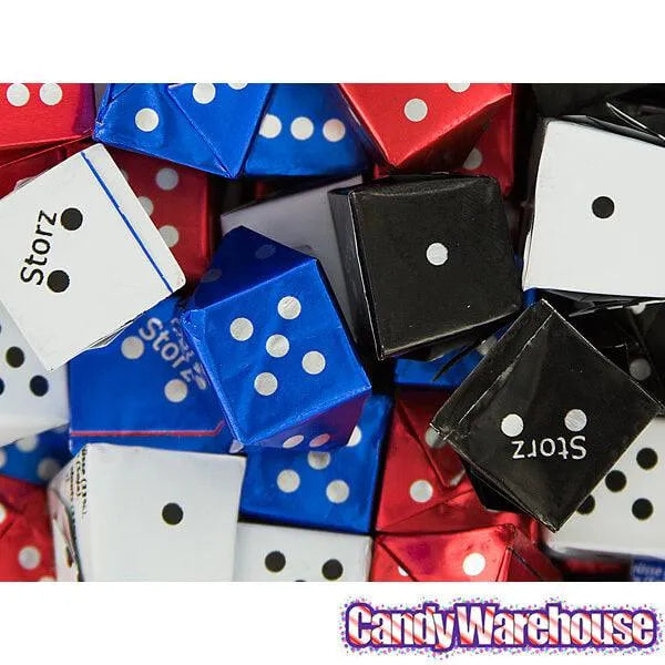 Foiled Chocolate Dice Candy: 145-Piece Tub