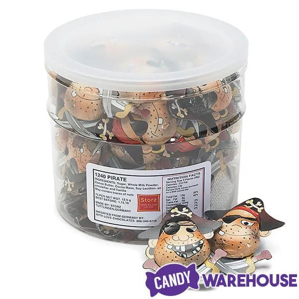 Foiled Chocolate Pirates: 75-Piece Tub