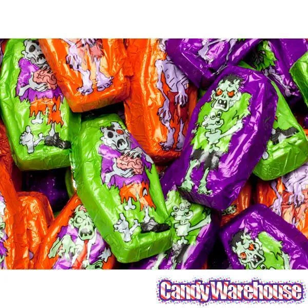 Foiled Chocolate Zombies Candy: 4LB Bag