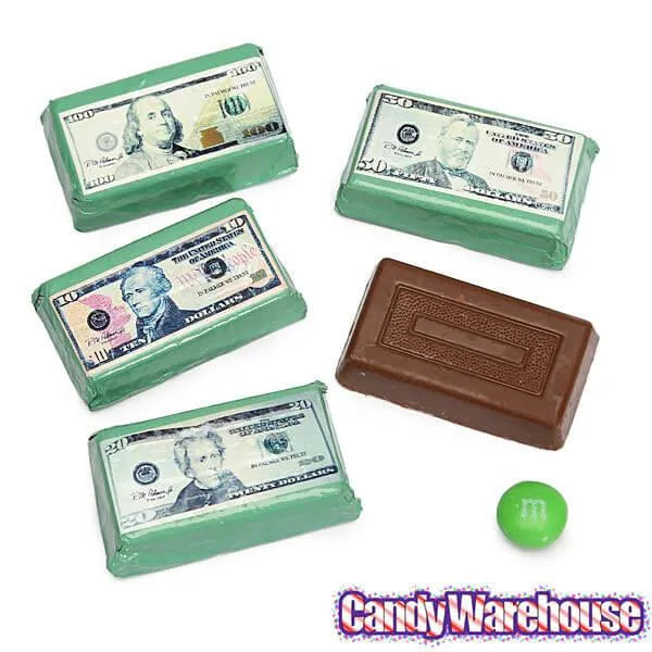 Foiled Double Crisp Milk Chocolate Money Mini Bars: 4LB Bag