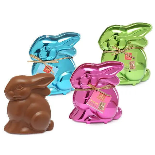 Foiled Milk Chocolate 6-Ounce Easter Bunnies: 3-Piece Set