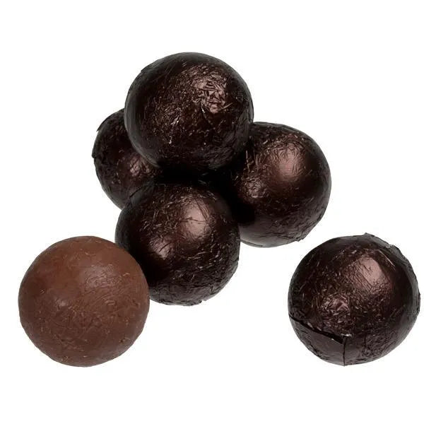 Foiled Milk Chocolate Balls - Brown: 2LB Bag