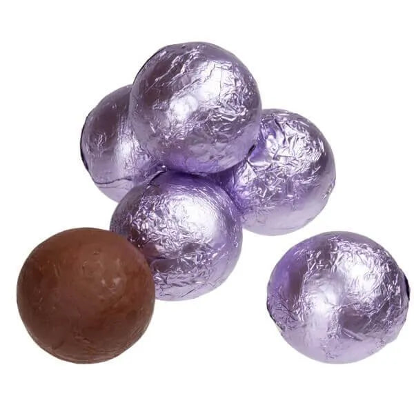 Foiled Milk Chocolate Balls - Lavender: 2LB Bag