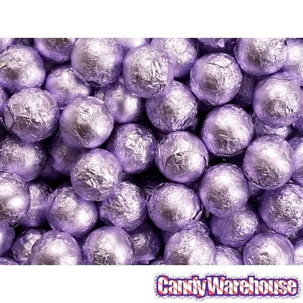 Foiled Milk Chocolate Balls - Lavender: 2LB Bag