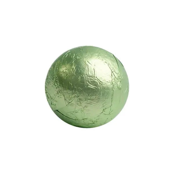 Foiled Milk Chocolate Balls - Leaf Green: 2LB Bag