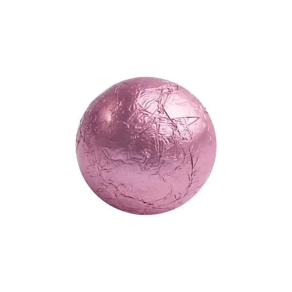 Foiled Milk Chocolate Balls - Light Pink: 2LB Bag