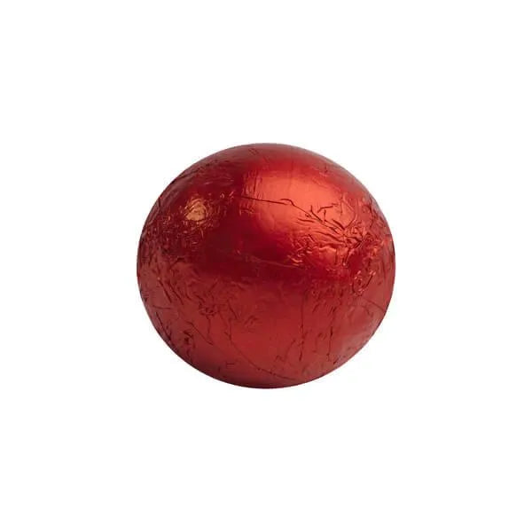 Foiled Milk Chocolate Balls - Red: 2LB Bag