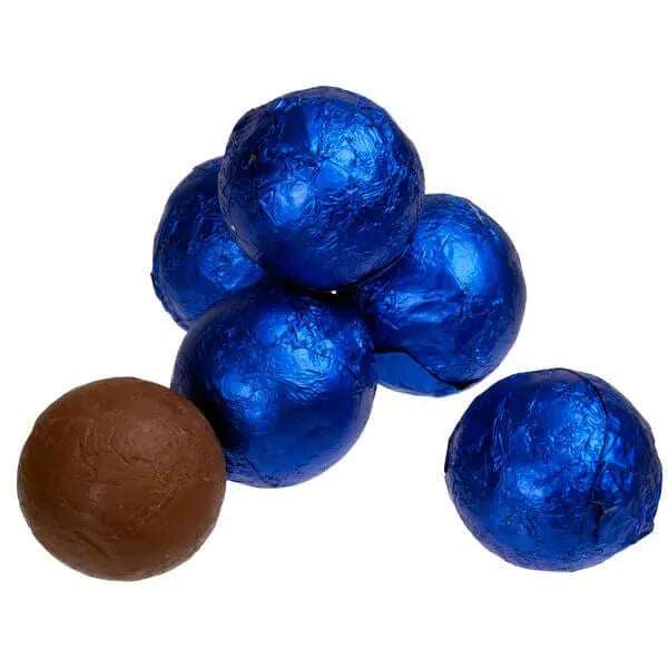 Foiled Milk Chocolate Balls - Royal Blue: 2LB Bag