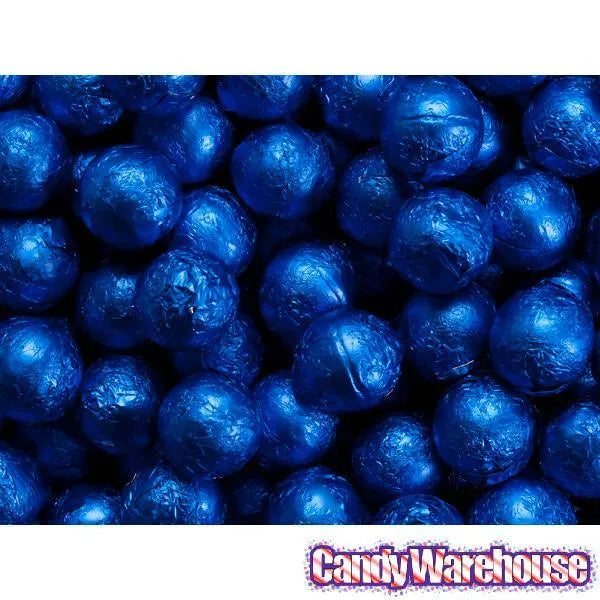 Foiled Milk Chocolate Balls - Royal Blue: 2LB Bag