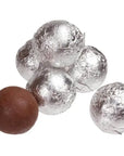 Foiled Milk Chocolate Balls - Silver: 2LB Bag