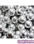 Foiled Milk Chocolate Balls - Silver: 2LB Bag