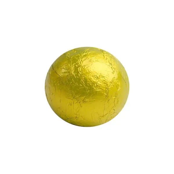 Foiled Milk Chocolate Balls - Yellow: 2LB Bag