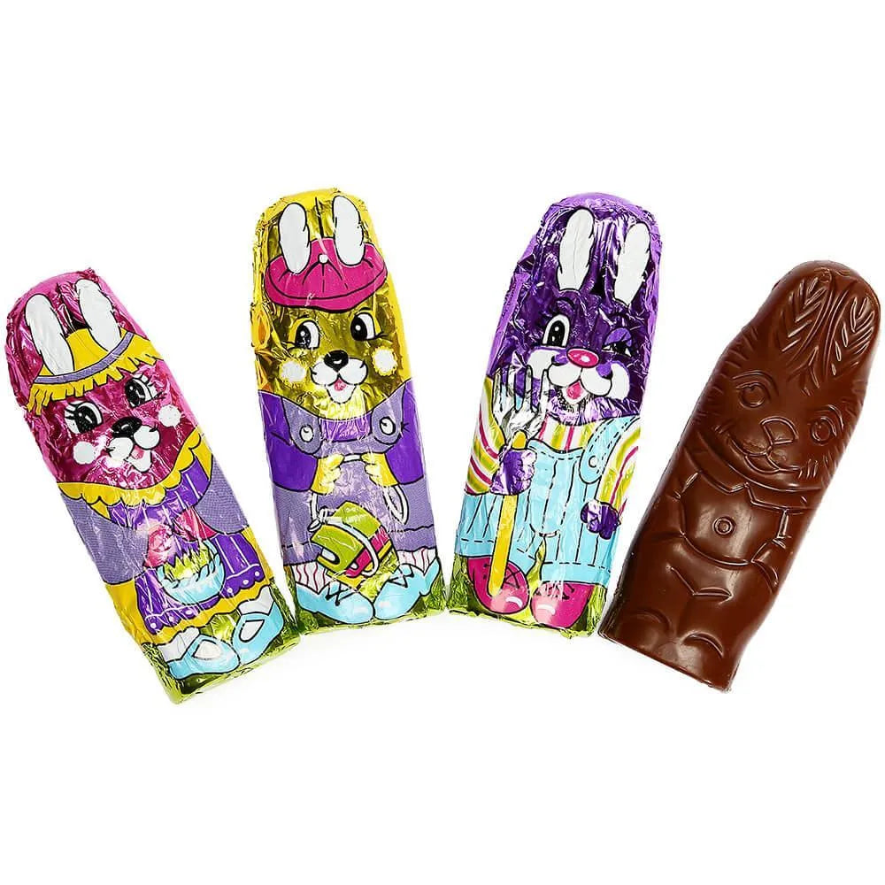 Foiled Milk Chocolate Easter Bunnies: 36-Piece Display