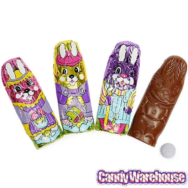 Foiled Milk Chocolate Easter Bunnies: 36-Piece Display