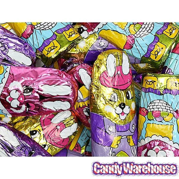 Foiled Milk Chocolate Easter Bunnies: 36-Piece Display