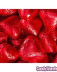 Foiled Milk Chocolate Hearts - Red: 2LB Bag