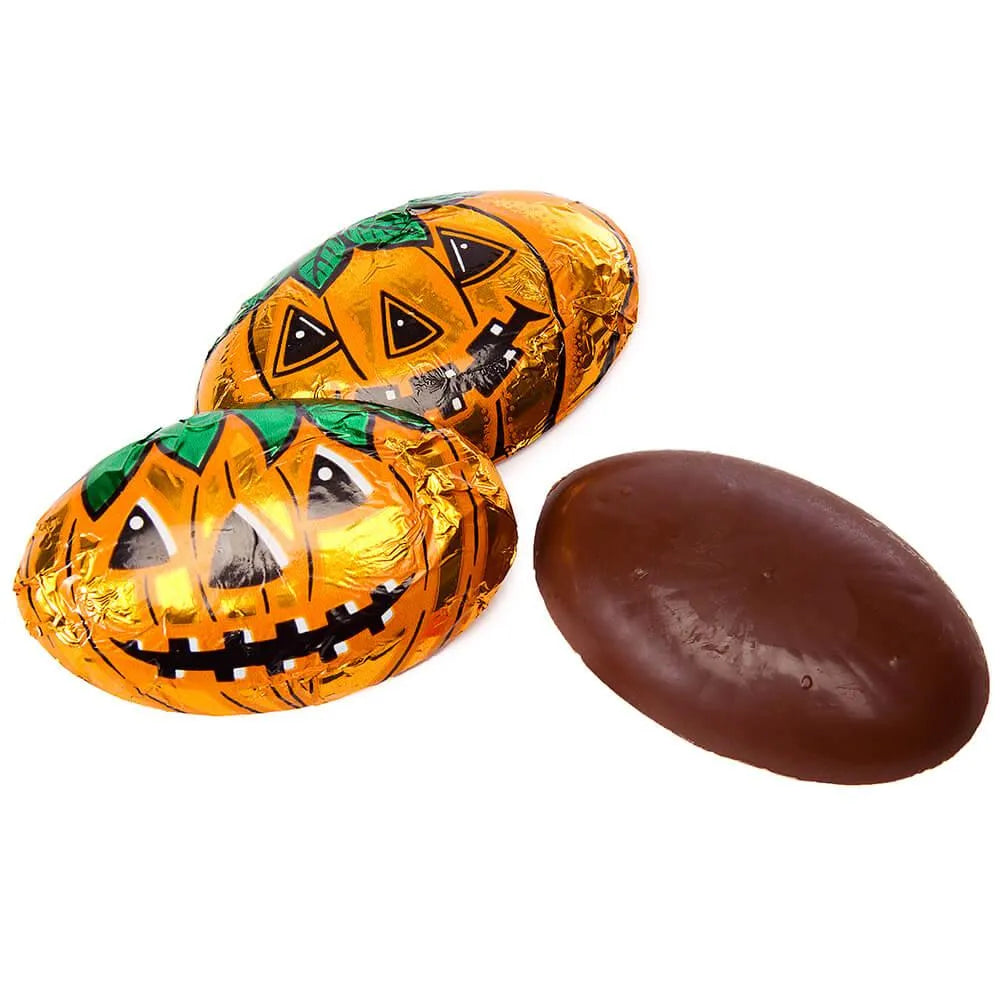 Foiled Milk Chocolate Pumpkin Heads: 36-Piece Display