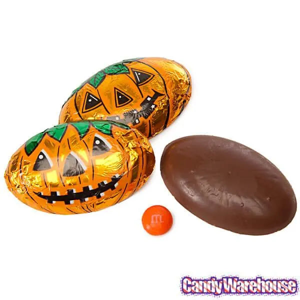 Foiled Milk Chocolate Pumpkin Heads: 36-Piece Display