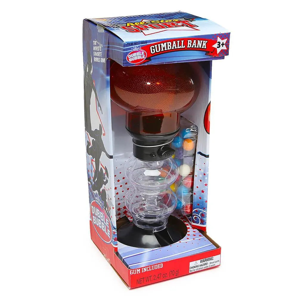 Football Gumball Machine Bank with Gumballs