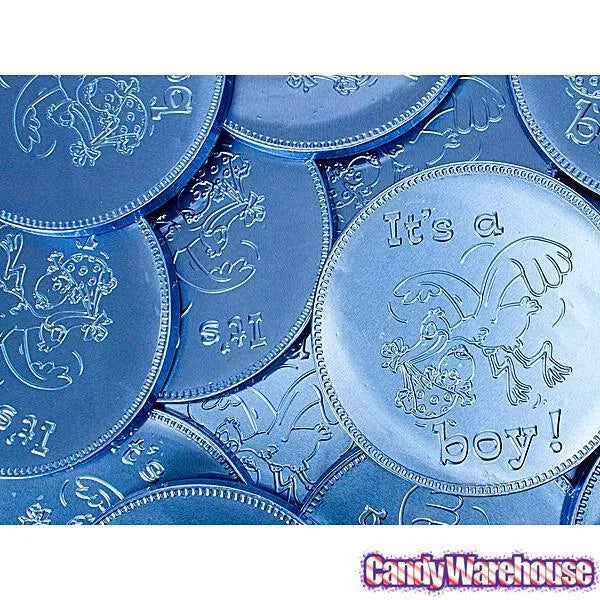 Fort Knox It's a Boy Foiled Milk Chocolate 4-Inch Medallions: 20-Piece Box