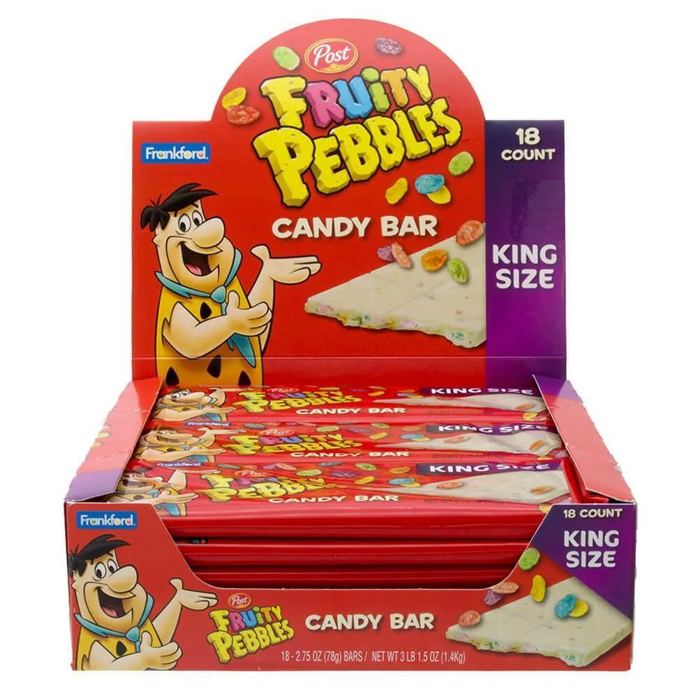 Fruity Pebbles King Size Candy Bar: 18-Piece Box