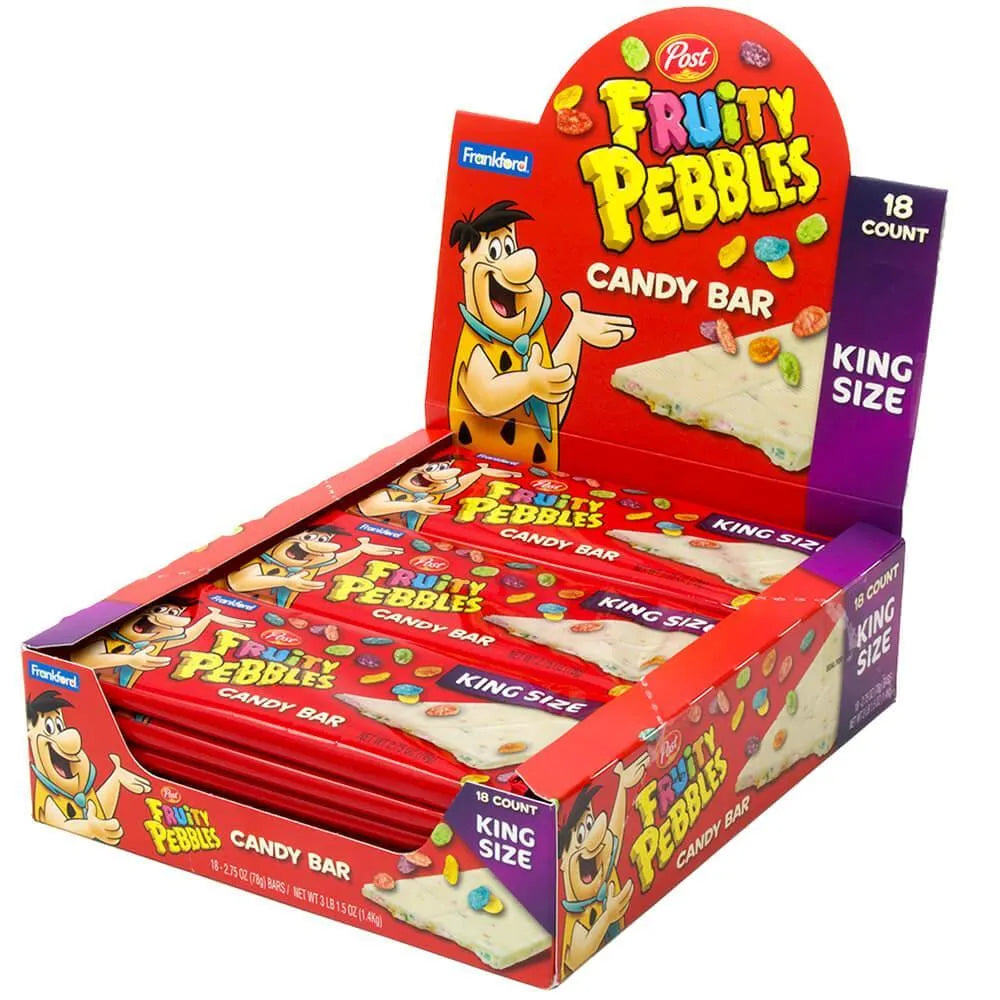 Fruity Pebbles King Size Candy Bar: 18-Piece Box