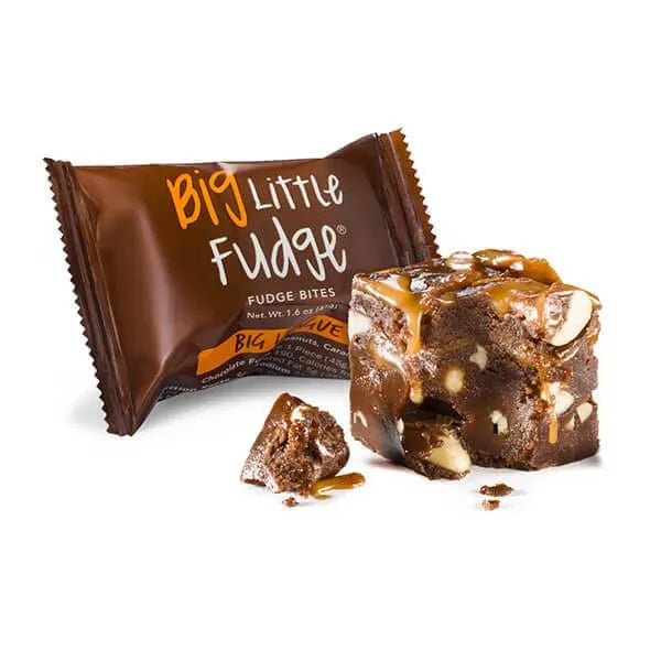 Fudge Bites - Chocolate with Peanuts and Caramel: 12-Piece Display