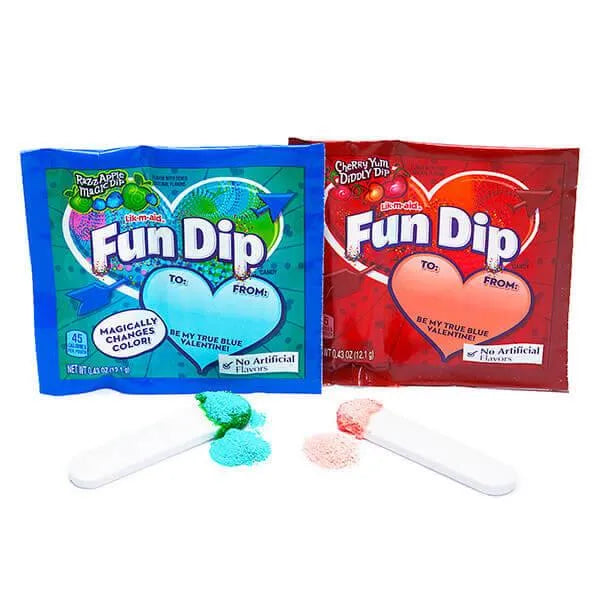 Fun Dip Valentine Candy and Card Kits: 60-Piece Box