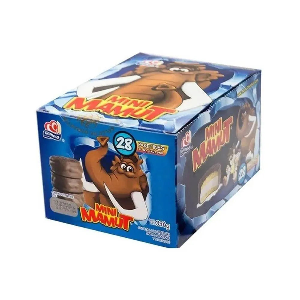 Gamesa Mini Mamut Chocolate Covered Cookies: 28-Piece Box