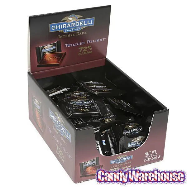 Ghirardelli 72% Cacao Dark Chocolate Squares: 50-Piece Box