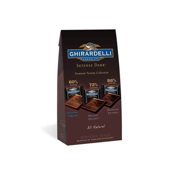 Ghirardelli Assorted Intense Dark Chocolate Squares 6-Ounce Bags: 6-Piece Case