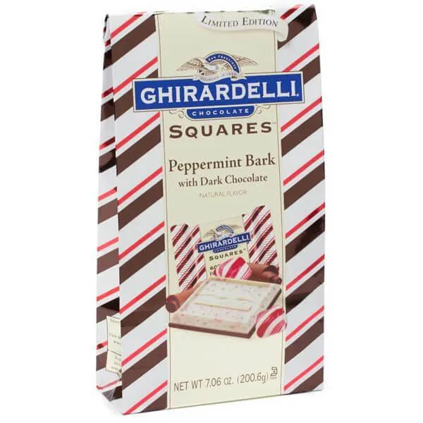 Ghirardelli Dark Chocolate Peppermint Squares: 7-Ounce Bag