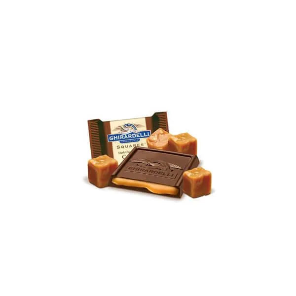 Ghirardelli Dark Chocolate Squares with Caramel Filling 5-Ounce Bags: 6-Piece Box